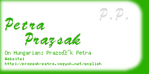petra prazsak business card